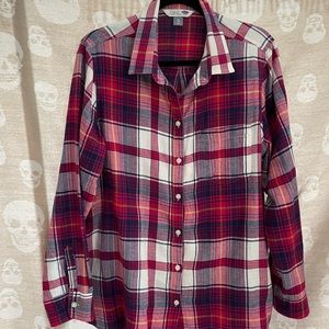 SIZE XL MAGENTA PLAID SHIRT